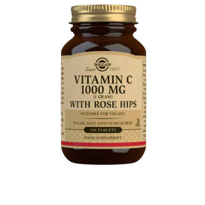 Rose Hips + Vitamina C Solgar Rose Hips C (100 uds) - debemcomavida.pt