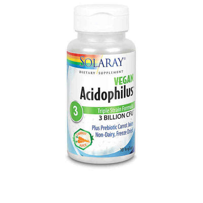 Suplemento digestivo Solaray Acidophilus 30 Unidades - debemcomavida.pt