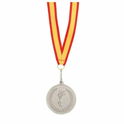 Medalha Metálica com Fita de Poliéster 143743 (50 Unidades) - debemcomavida.pt