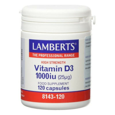 Cápsulas Lamberts 5055148409623 Vitamina D3 120 Unidades (120 uds) - debemcomavida.pt
