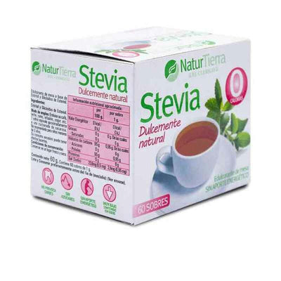 Edulcorante Naturtierra Stevia (60 uds) - debemcomavida.pt