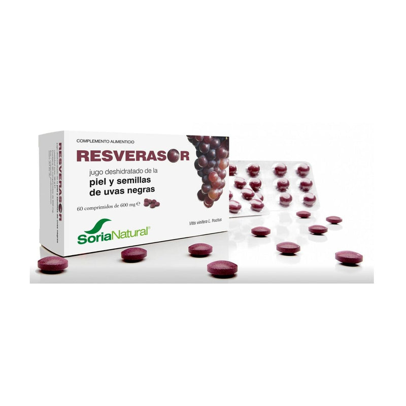 Tratamento Facial Hidratante Soria Natural Resverasor 600 mg (60 comprimidos) - debemcomavida.pt