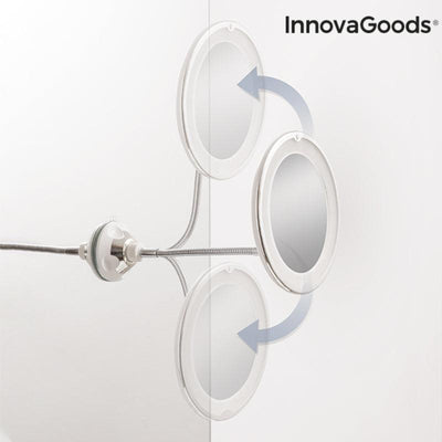 Espelho de Aumento LED com Braço Flexível e Ventosa Mizoom InnovaGoods IG814786 (Recondicionado C) - debemcomavida.pt