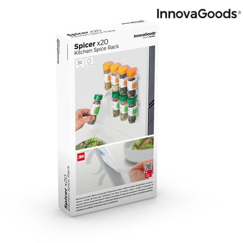 Organizador de Especiarias Adesivo e Divisível Spicer x20 InnovaGoods (Recondicionado A) - debemcomavida.pt