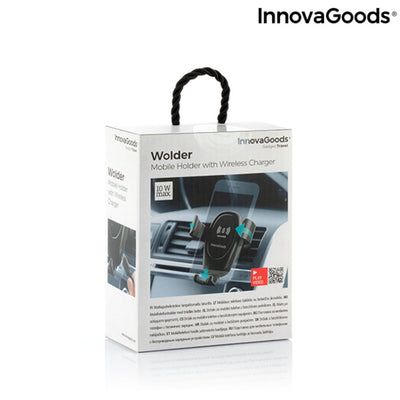 Suporte de telemóvel com carregador sem fios para automóveis InnovaGoods V0103067 (Recondicionado A) - debemcomavida.pt