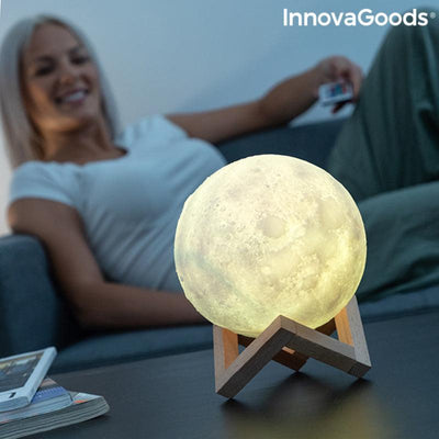 Lâmpada LED Recarregável Lua InnovaGoods Moondy (Recondicionado B) - debemcomavida.pt