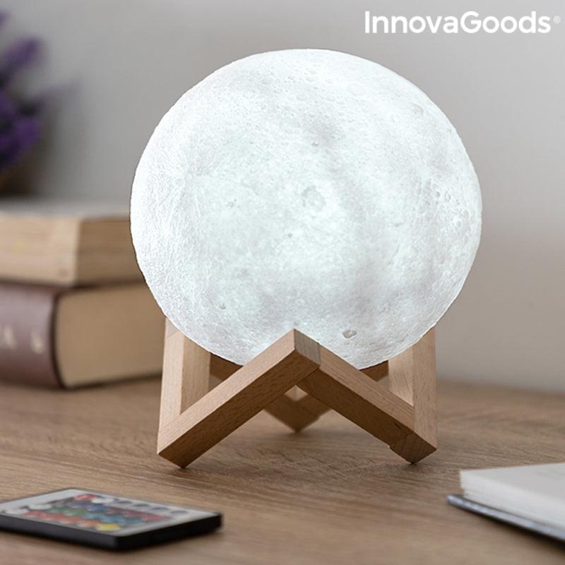 Lâmpada LED Recarregável Lua InnovaGoods Moondy (Recondicionado B) - debemcomavida.pt