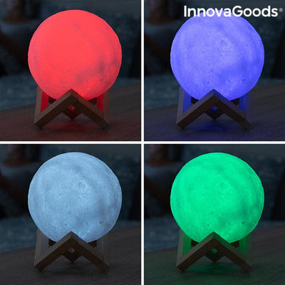 Lâmpada LED Recarregável Lua InnovaGoods Moondy (Recondicionado B) - debemcomavida.pt