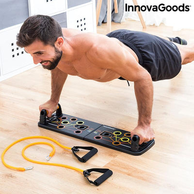 Prancha de flexões push-up com fitas de resistência de guia de exercícios InnovaGoods Pulsher (Recondicionado B) - debemcomavida.pt