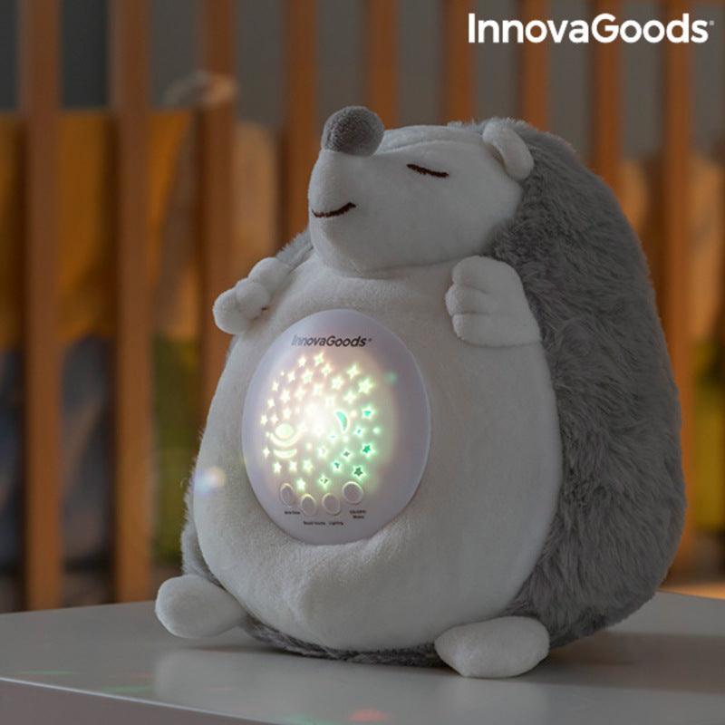 Porco-Espinho de Peluche com Ruído Branco e Projetor de Luz de Presença Spikey InnovaGoods V0103194 Branco (Recondicionado A) - debemcomavida.pt