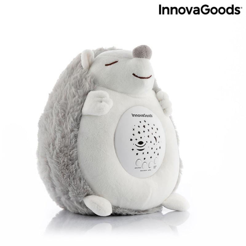 Porco-Espinho de Peluche com Ruído Branco e Projetor de Luz de Presença Spikey InnovaGoods V0103194 Branco (Recondicionado A) - debemcomavida.pt