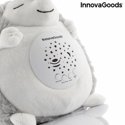 Porco-Espinho de Peluche com Ruído Branco e Projetor de Luz de Presença Spikey InnovaGoods V0103194 Branco (Recondicionado A) - debemcomavida.pt