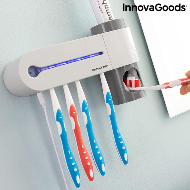 Esterilizador UV de Escovas de Dentes com Suporte e Dispensador de Pasta de Dentes Smiluv InnovaGoods Branco (Recondicionado B) - debemcomavida.pt