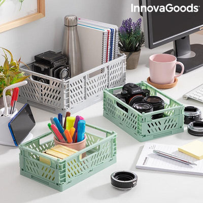 Conjunto de 3 Caixas Organizadoras Dobráveis e Empilháveis Boxtor InnovaGoods V0103244 (Recondicionado B) - debemcomavida.pt