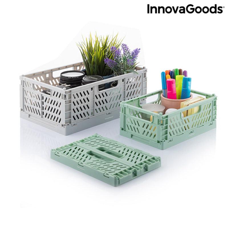 Conjunto de 3 Caixas Organizadoras Dobráveis e Empilháveis Boxtor InnovaGoods V0103244 (Recondicionado B) - debemcomavida.pt