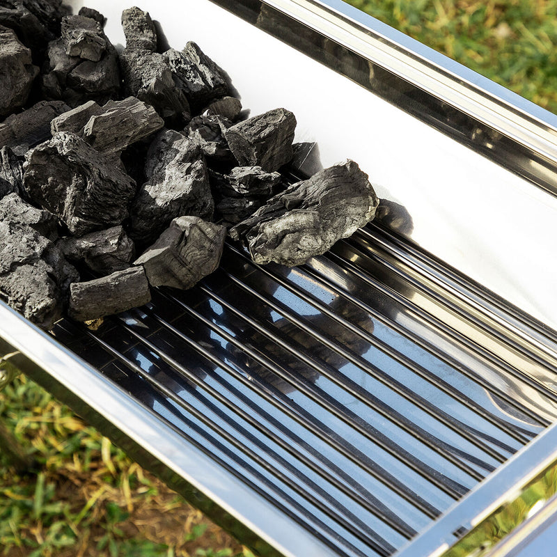 Churrasqueira Dobrável de Aço Inoxidável para Carvão ExelQ InnovaGoods - debemcomavida.pt