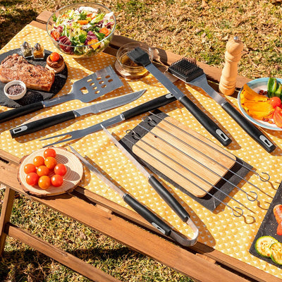 Kit de Utensílios para Churrasco com Estojo BBSet InnovaGoods 12 Peças Metal (Recondicionado A) - debemcomavida.pt