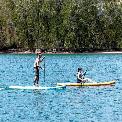 Prancha de Paddle Surf Insuflável 2 em 1 com Assento e Acessórios Siros InnovaGoods 10'5" 320 cm Laranja (Recondicionado C) - debemcomavida.pt