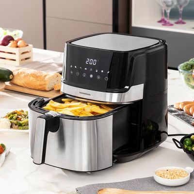 Fritadeira sem Óleo InnovaGoods Preto Aço inoxidável 1700 W 5,5 L (Recondicionado B) - debemcomavida.pt