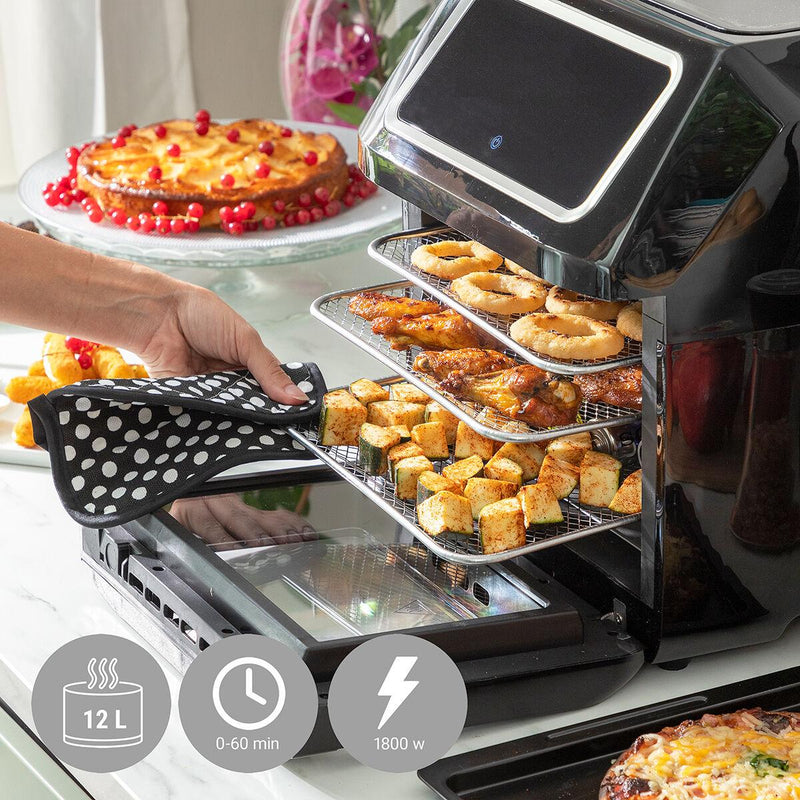 Fritadeira sem Óleo InnovaGoods Aço inoxidável Preto 12 L 1800 W (Recondicionado C) - debemcomavida.pt