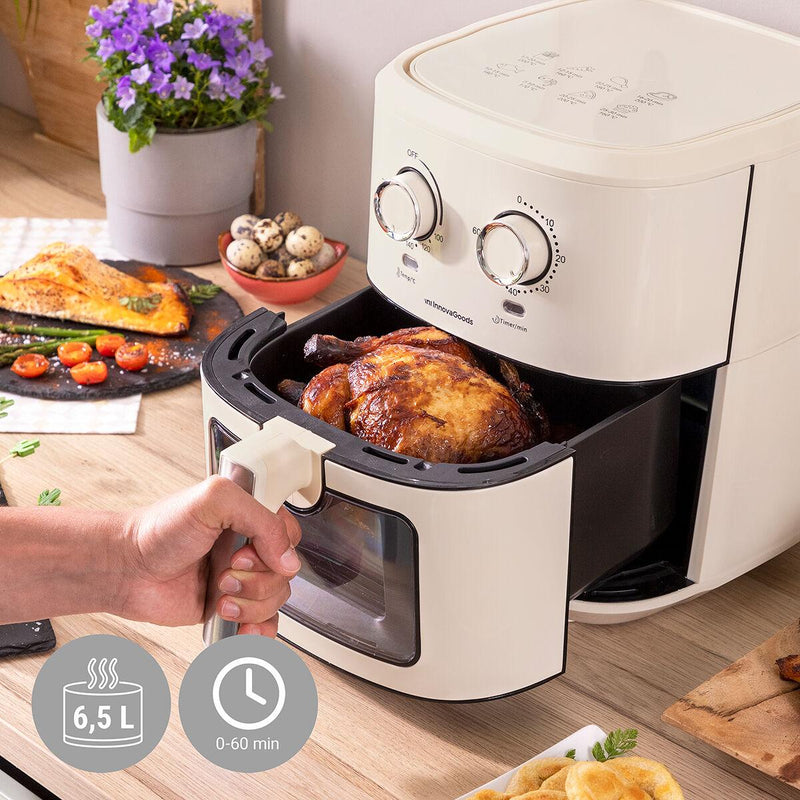 Fritadeira sem Óleo InnovaGoods Vynner Pro 6500 Aço inoxidável Creme 1700 W 6,5 L - debemcomavida.pt