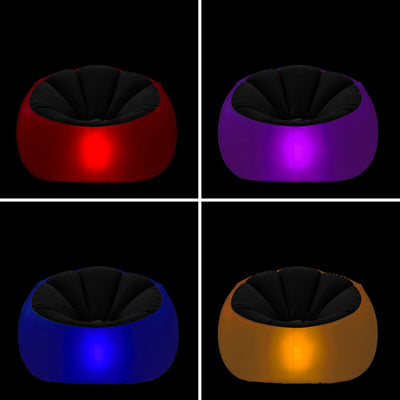 Poltrona Insuflável com LED Multicolor e Controlo Remoto Chight InnovaGoods - debemcomavida.pt