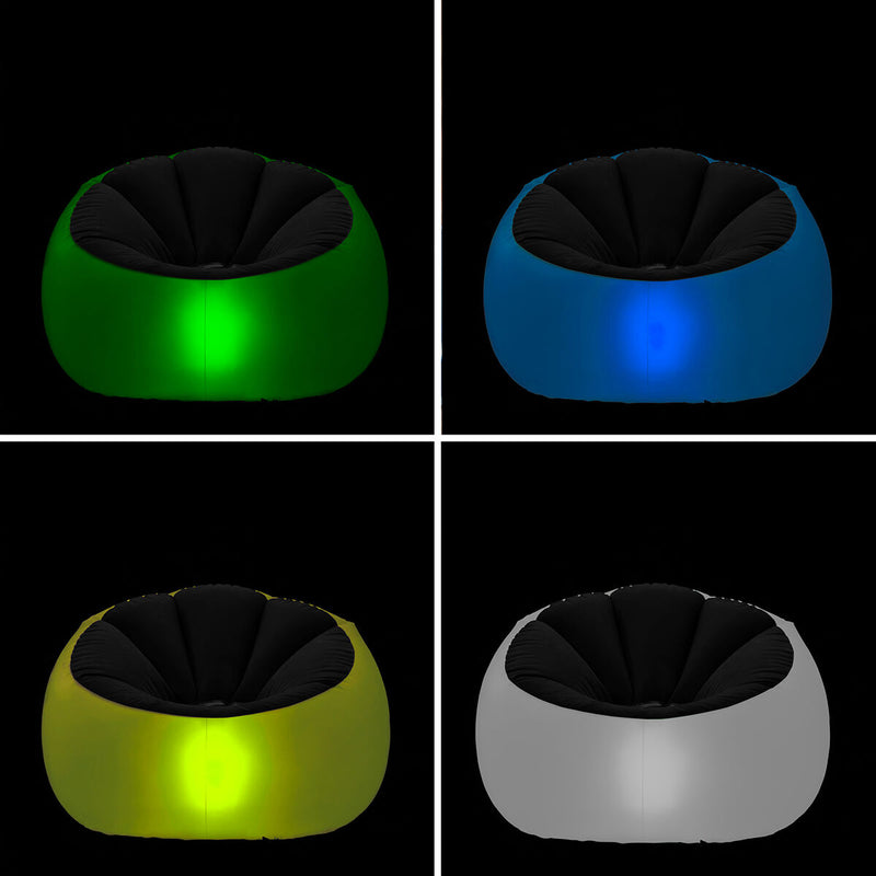 Poltrona Insuflável com LED Multicolor e Controlo Remoto Chight InnovaGoods Multicolor (Recondicionado B) - debemcomavida.pt
