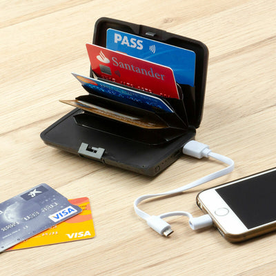Porta-Cartões com Bloqueio RFID e Power Bank Sbanket InnovaGoods - debemcomavida.pt