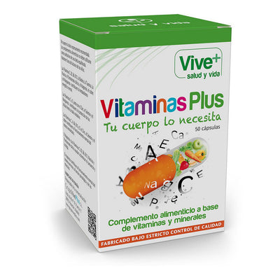 Vitaminas Plus Vive+ (50 uds) - debemcomavida.pt