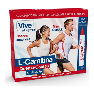 L-Carnitina Líquida Vive+ Queima-gorguras (12 uds) - debemcomavida.pt