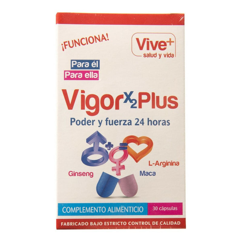 Complemento Alimentar VigorX2Plus Vive+ (30 uds) - debemcomavida.pt