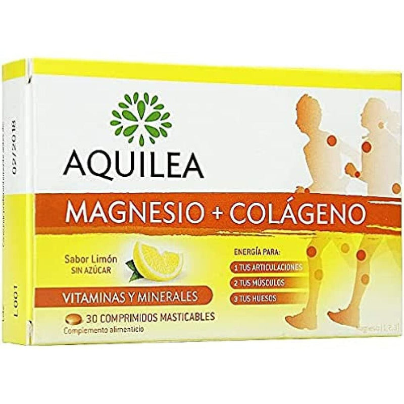 Complemento Alimentar Aquilea   Magnésio Colagénio 30 Unidades - debemcomavida.pt