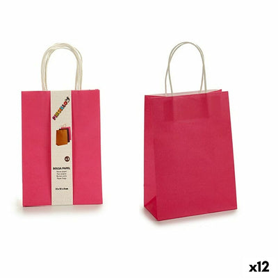Set de Bolsas Cor de Rosa Papel 8 x 31 x 15 cm (12 Unidades) - debemcomavida.pt
