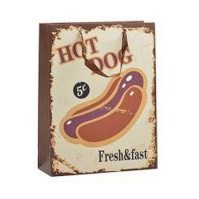 Mala de Papel Hotdog & Coffee 12 x 43 x 30 cm (12 Unidades) - debemcomavida.pt