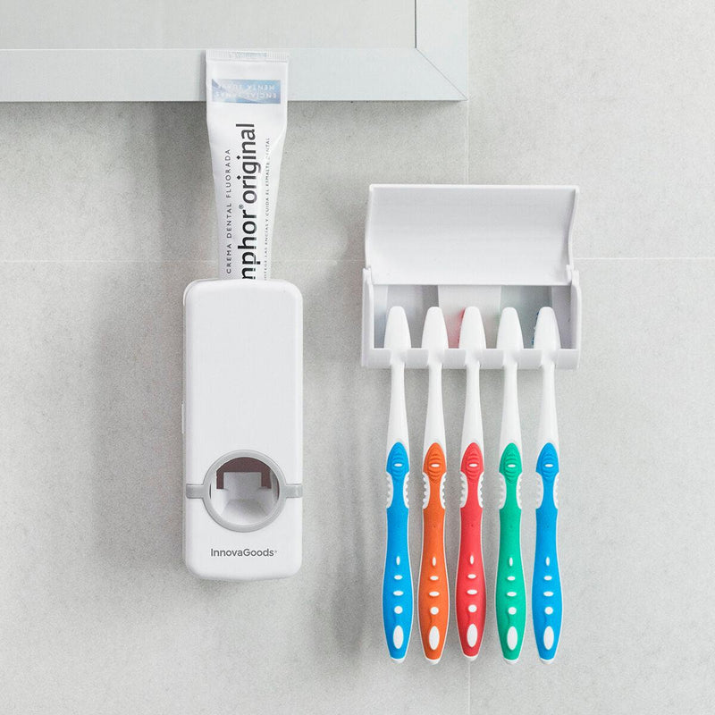 Dispensador de Pasta Dentífrica com Suporte para Escovas Diseeth InnovaGoods - debemcomavida.pt