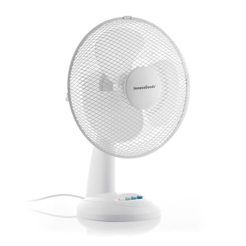 Ventilador de Mesa InnovaGoods Branco 35 W Ø30 cm - debemcomavida.pt