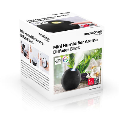 Mini-Humidificador Difusor de Aromas Black InnovaGoods - debemcomavida.pt