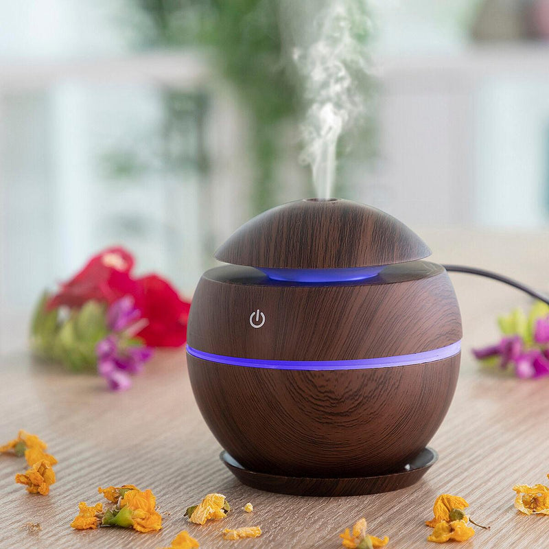 Mini-Humidificador Difusor de Aromas Dark Walnut InnovaGoods - debemcomavida.pt