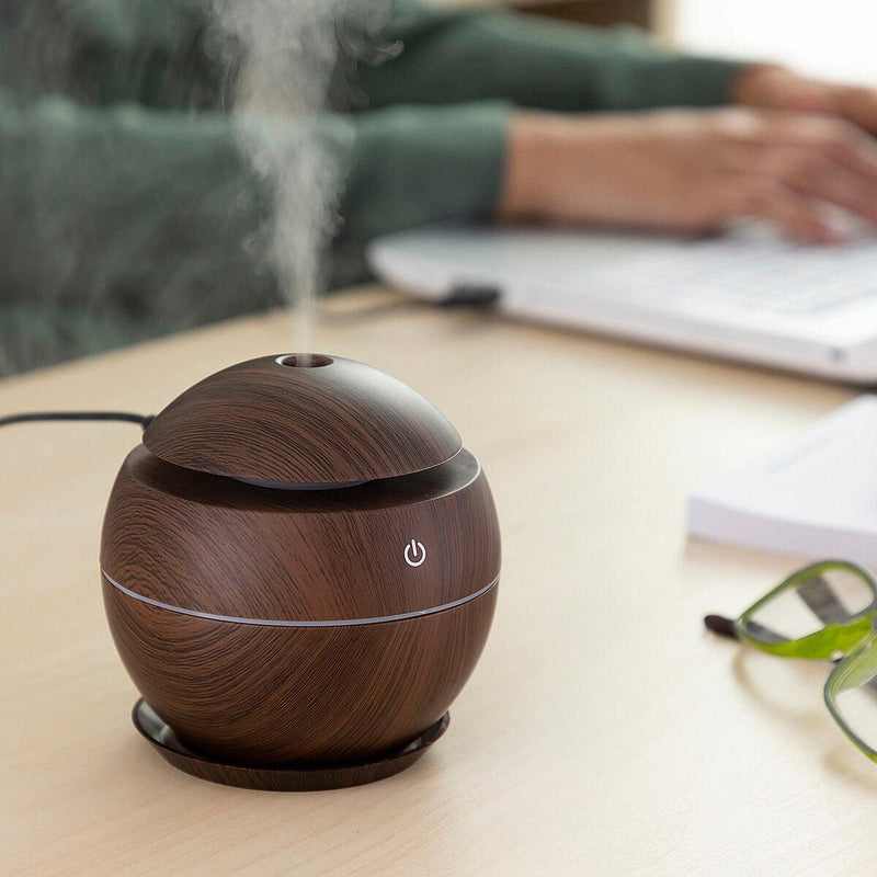 Mini-Humidificador Difusor de Aromas Dark Walnut InnovaGoods - debemcomavida.pt