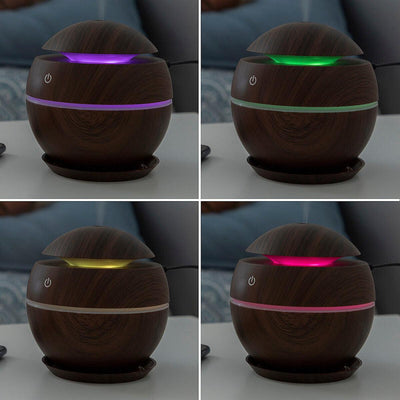 Mini-Humidificador Difusor de Aromas Dark Walnut InnovaGoods - debemcomavida.pt