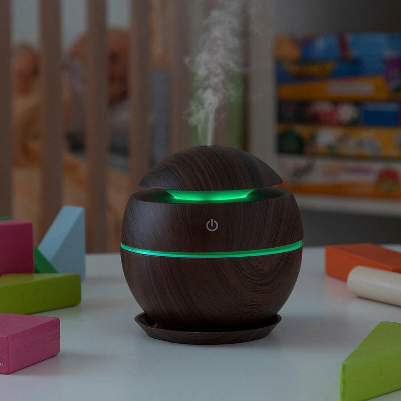 Mini-Humidificador Difusor de Aromas Dark Walnut InnovaGoods - debemcomavida.pt