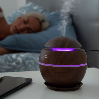 Mini-Humidificador Difusor de Aromas Dark Walnut InnovaGoods - debemcomavida.pt