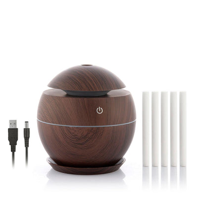 Mini-Humidificador Difusor de Aromas Dark Walnut InnovaGoods - debemcomavida.pt