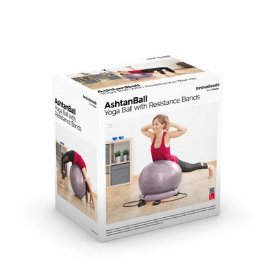 Bola de Yoga com Anel de Estabilidade e Bandas de Resistência Ashtanball InnovaGoods - debemcomavida.pt