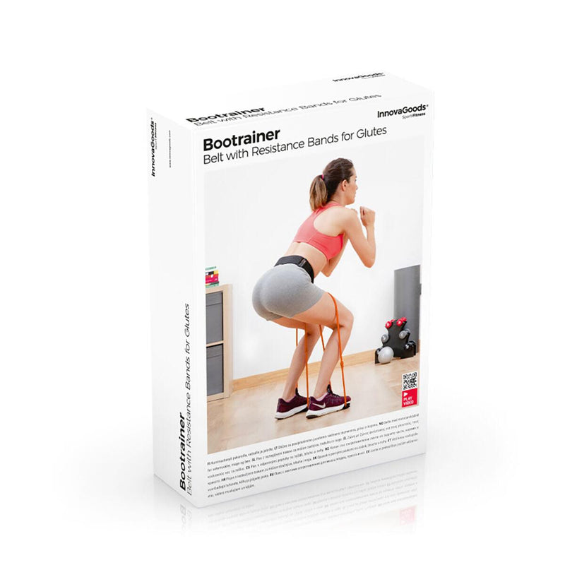 Cinto com Elásticos de Resistência para Glúteos e Guia de Exercícios Bootrainer InnovaGoods - debemcomavida.pt