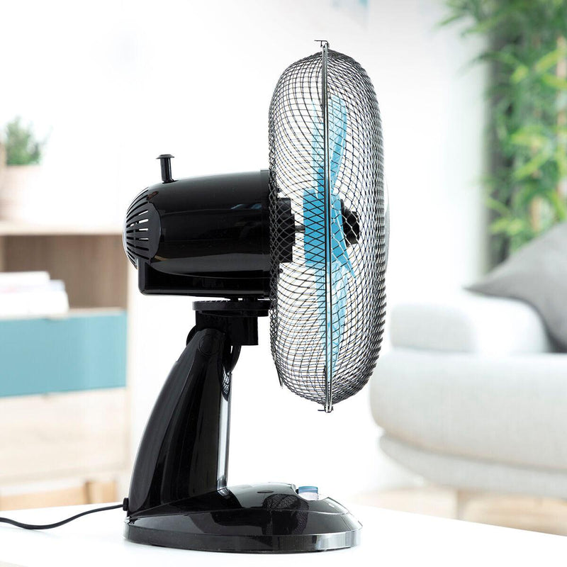 Ventilador de Mesa InnovaGoods Ø 30 cm 35W Preto Azul - debemcomavida.pt