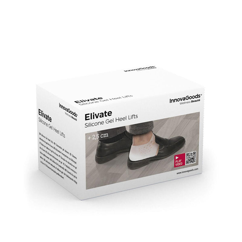 Palmilhas Elevadoras de Gel de Silicone Elivate InnovaGoods - debemcomavida.pt