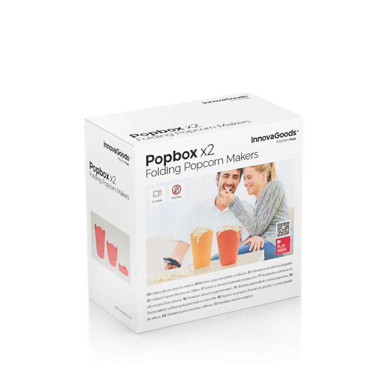 Utensílio para fazer pipocas em silicone dobrável Popbox InnovaGoods (Pack de 2) - debemcomavida.pt