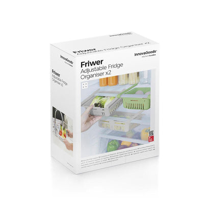 Organizador de Frigorífico Ajustável Friwer InnovaGoods (pack de 2) - debemcomavida.pt