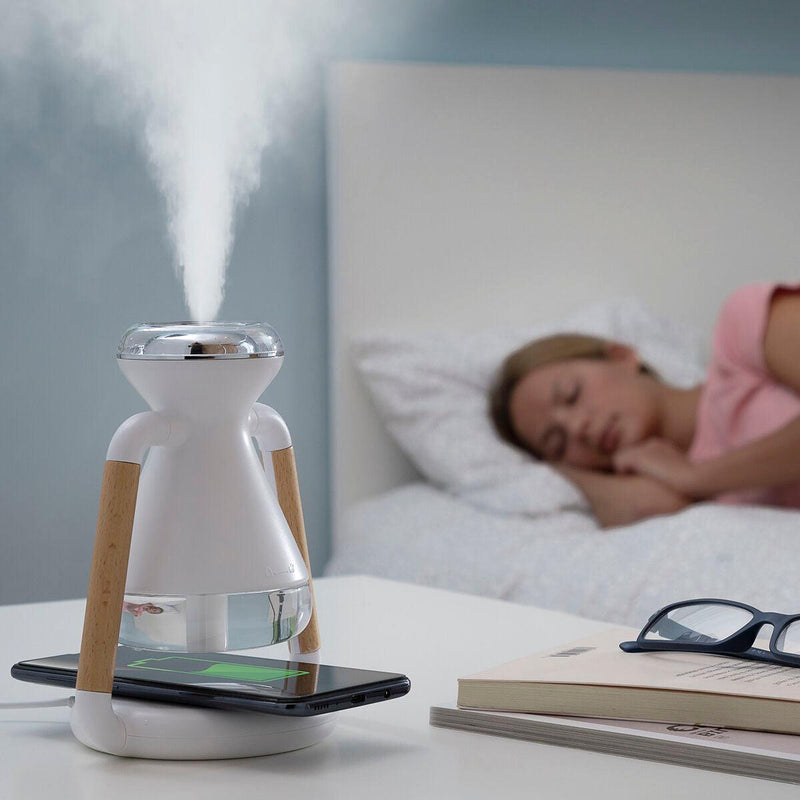 Humidificador Difusor de Aromas e Carregador Sem Fios 3 em 1 Misvolt InnovaGoods - debemcomavida.pt